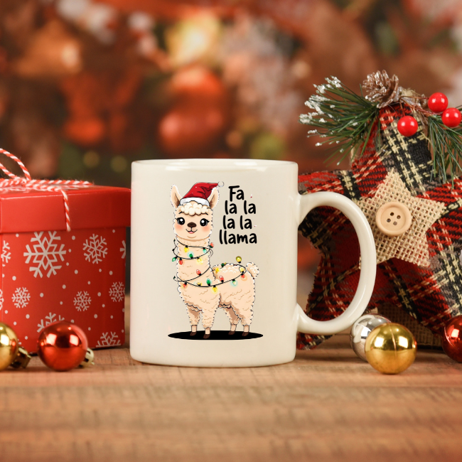 Falala White glossy mug