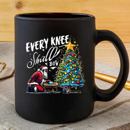 Every Knee Shall Bow Black Glossy Mug 2