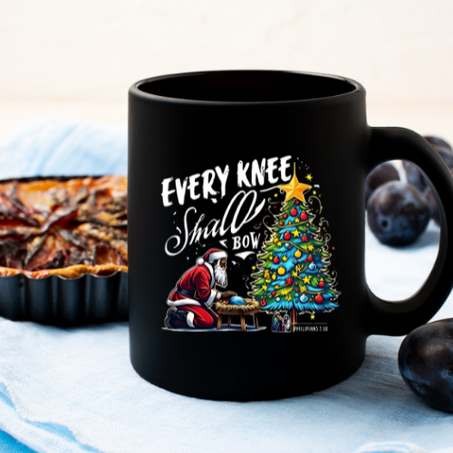 Don't Stop Believing Black Glossy Mug