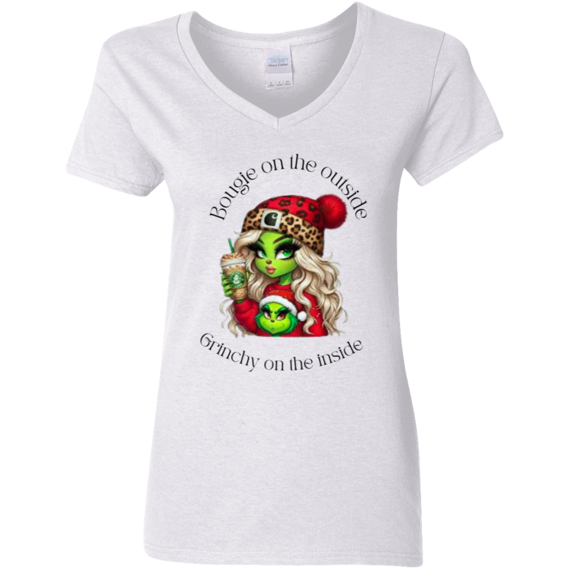 Bougie Christmas Ladies' V-Neck T-Shirt