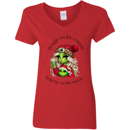 Bougie Christmas Ladies' V-Neck T-Shirt