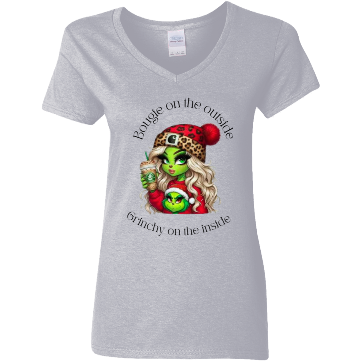 Bougie Christmas Ladies' V-Neck T-Shirt