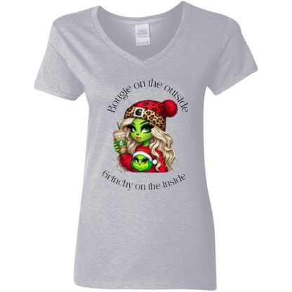 Bougie Christmas Ladies' V-Neck T-Shirt