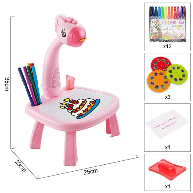 Children Led Projector Painting Art Drawing Table