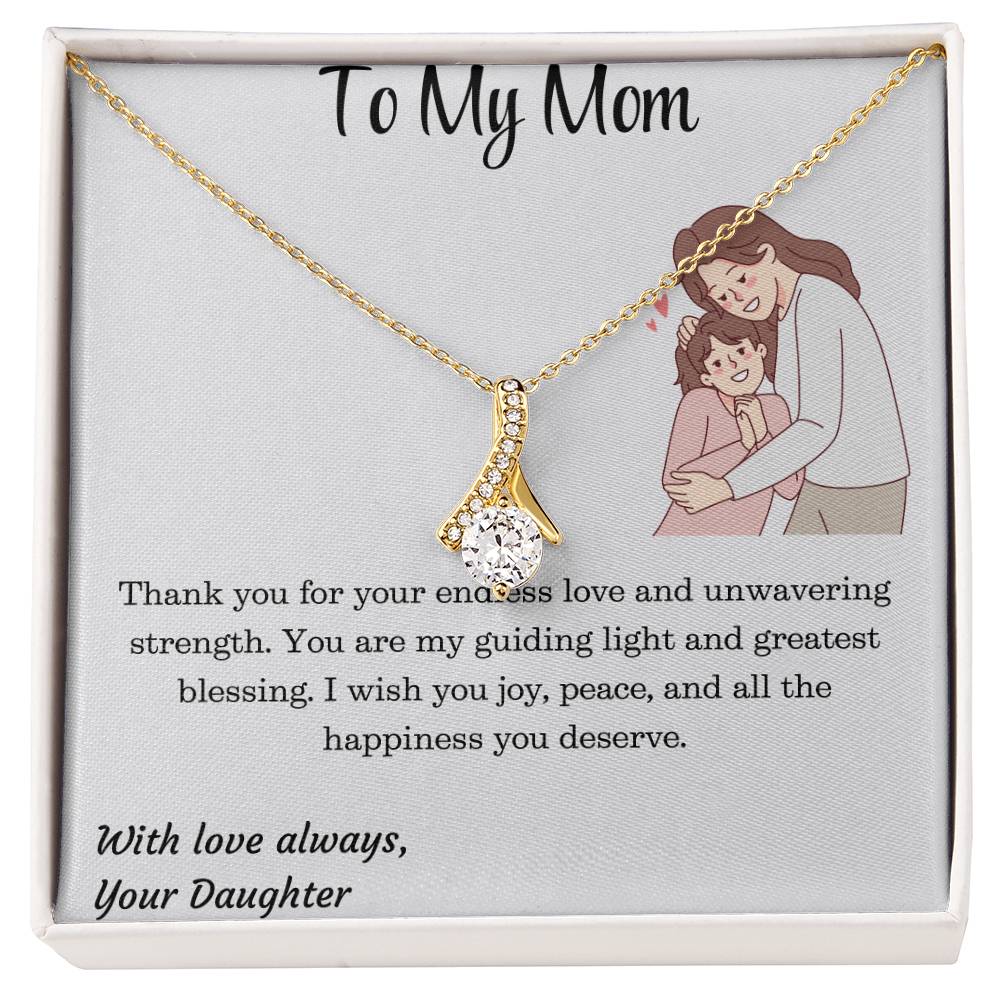 Heartfelt Daughter Necklace Gift to Mom – Elegant, Sentimental Jewelry for Mother’s Day, Birthday, or Special Moments