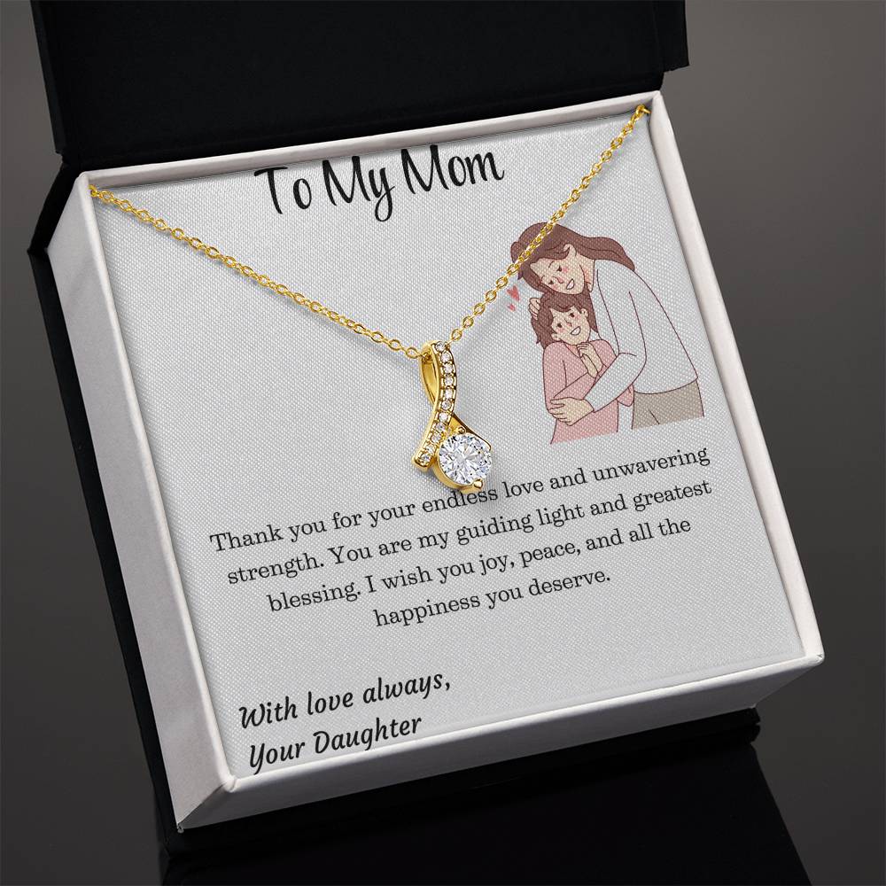 Heartfelt Daughter Necklace Gift to Mom – Elegant, Sentimental Jewelry for Mother’s Day, Birthday, or Special Moments