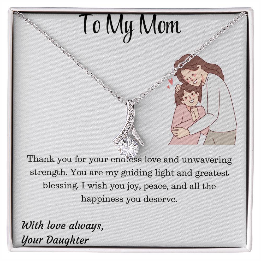 Heartfelt Daughter Necklace Gift to Mom – Elegant, Sentimental Jewelry for Mother’s Day, Birthday, or Special Moments