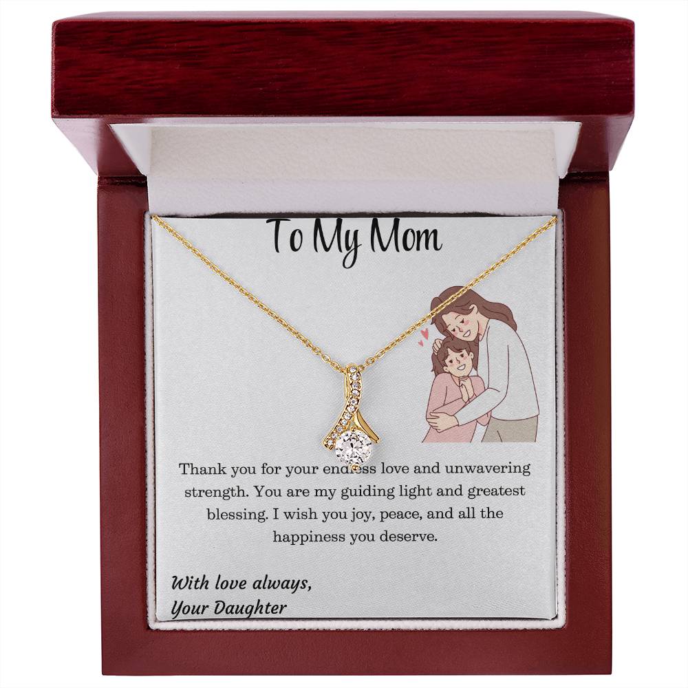 Heartfelt Daughter Necklace Gift to Mom – Elegant, Sentimental Jewelry for Mother’s Day, Birthday, or Special Moments