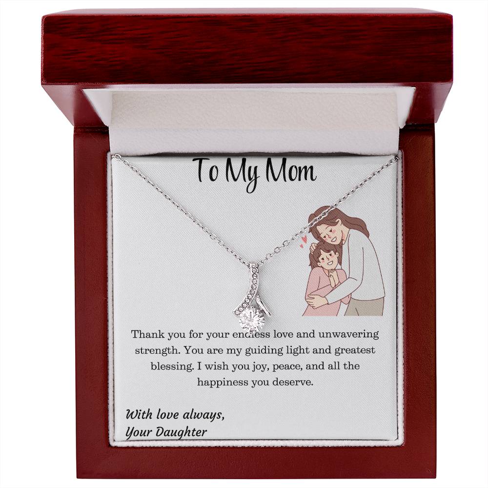 Heartfelt Daughter Necklace Gift to Mom – Elegant, Sentimental Jewelry for Mother’s Day, Birthday, or Special Moments