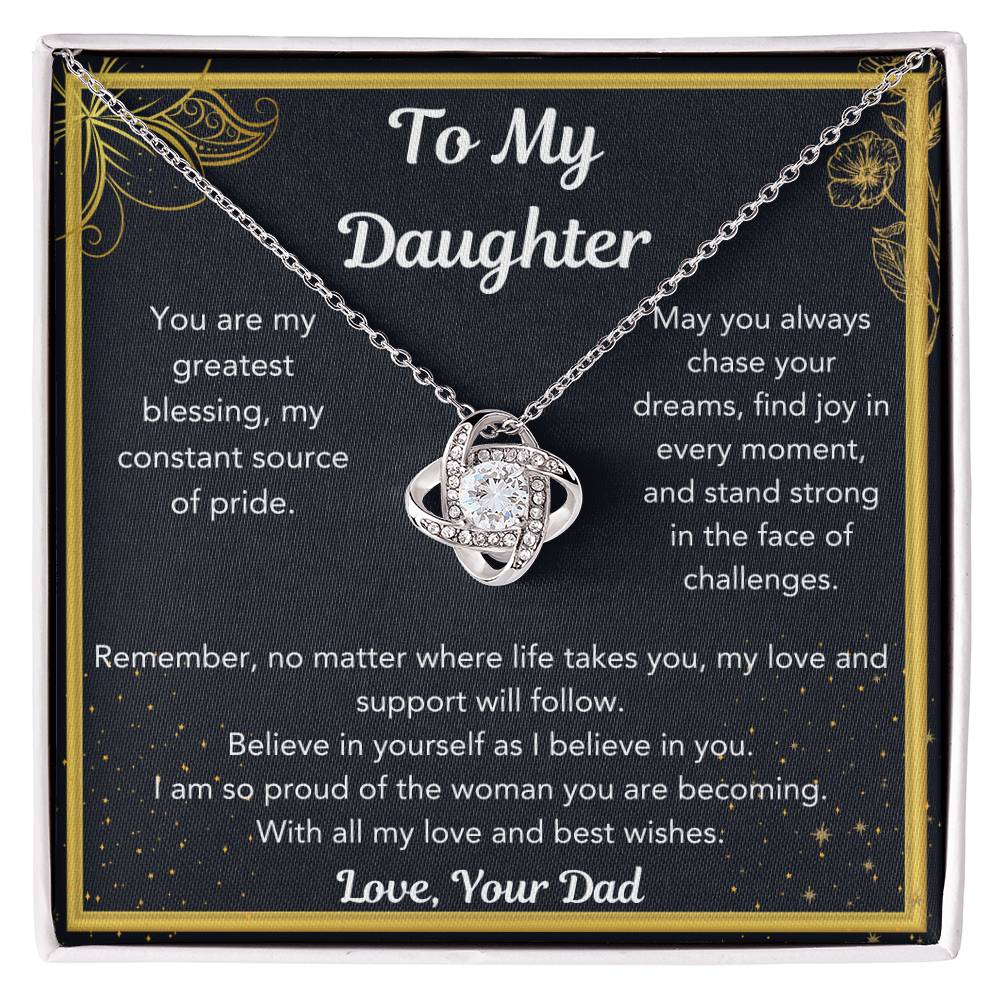 Heartfelt Dad Necklace Gift to Daughter – Meaningful Jewelry for Birthdays, Christmas, Graduation & Special Occasions