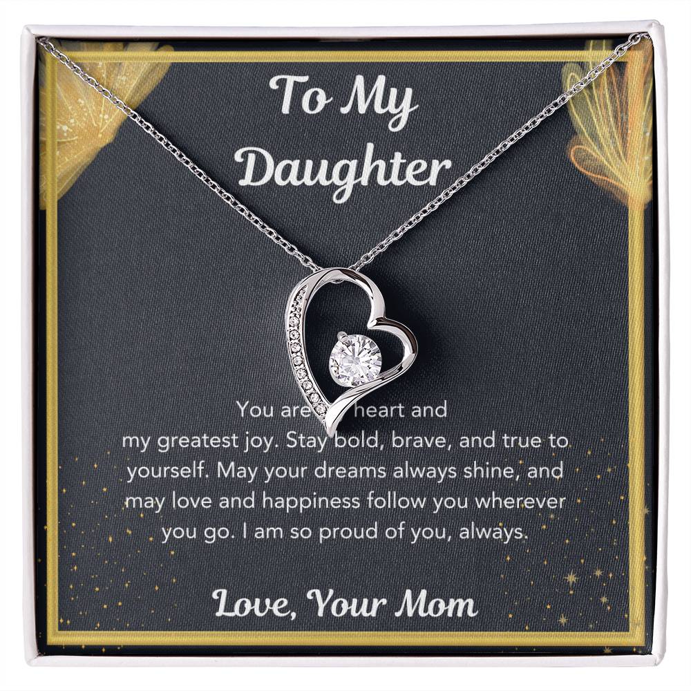 Elegant Mom to Daughter Necklace - Heartfelt Jewelry Gift for Birthday, Graduation, Christmas & Special Moments - Show Your Love!