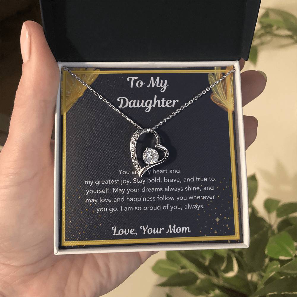 Elegant Mom to Daughter Necklace - Heartfelt Jewelry Gift for Birthday, Graduation, Christmas & Special Moments - Show Your Love!