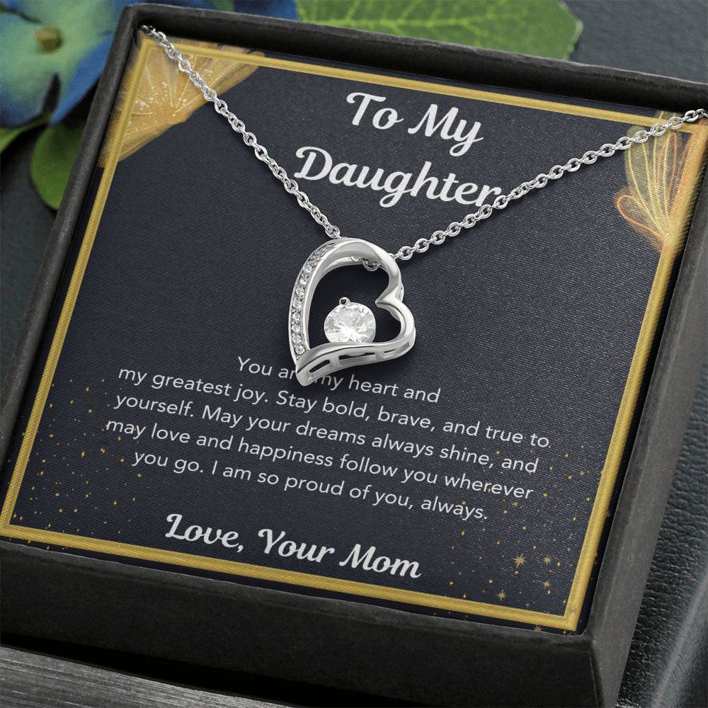 Elegant Mom to Daughter Necklace - Heartfelt Jewelry Gift for Birthday, Graduation, Christmas & Special Moments - Show Your Love!