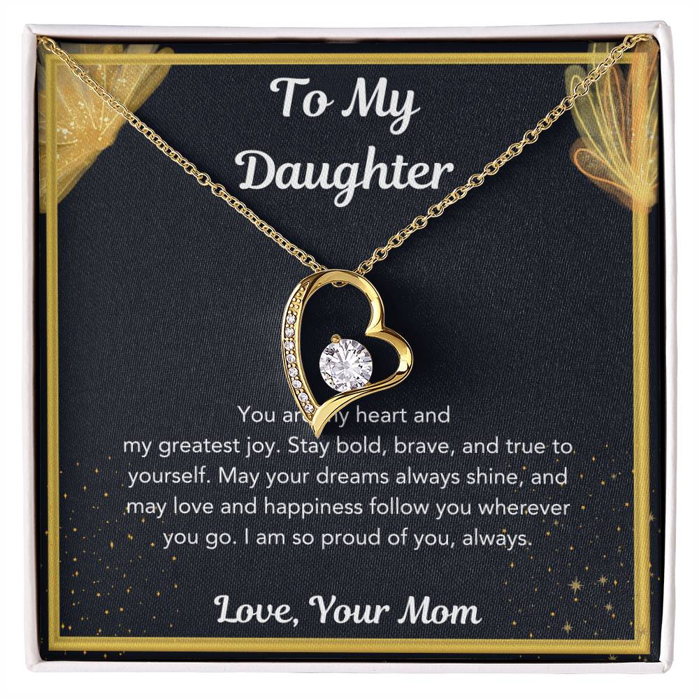 Elegant Mom to Daughter Necklace - Heartfelt Jewelry Gift for Birthday, Graduation, Christmas & Special Moments - Show Your Love!