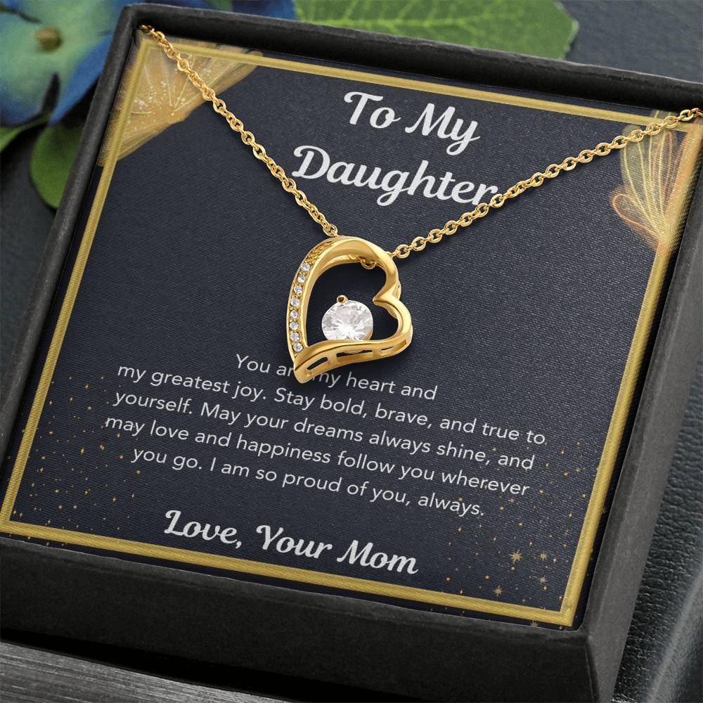 Elegant Mom to Daughter Necklace - Heartfelt Jewelry Gift for Birthday, Graduation, Christmas & Special Moments - Show Your Love!