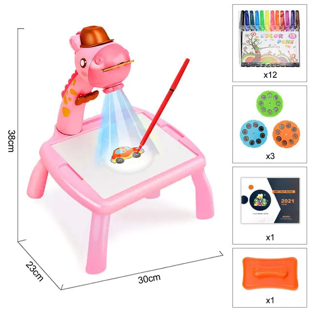 Children Led Projector Painting Art Drawing Table