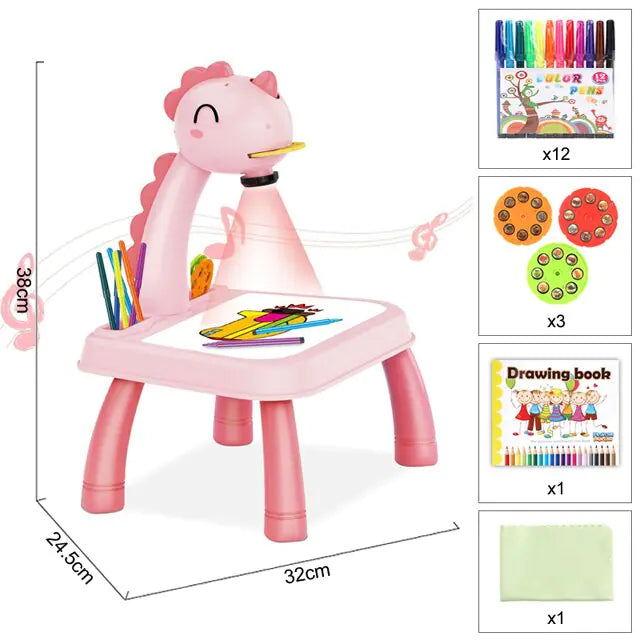 Children Led Projector Painting Art Drawing Table