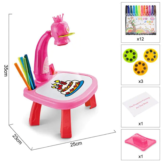 Children Led Projector Painting Art Drawing Table