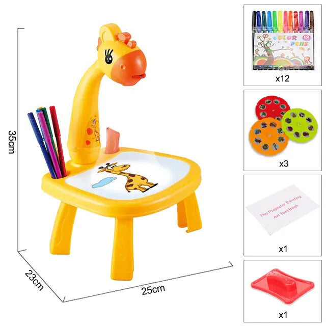 Children Led Projector Painting Art Drawing Table