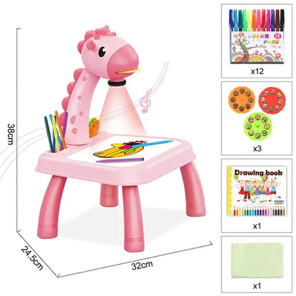 Children Led Projector Painting Art Drawing Table